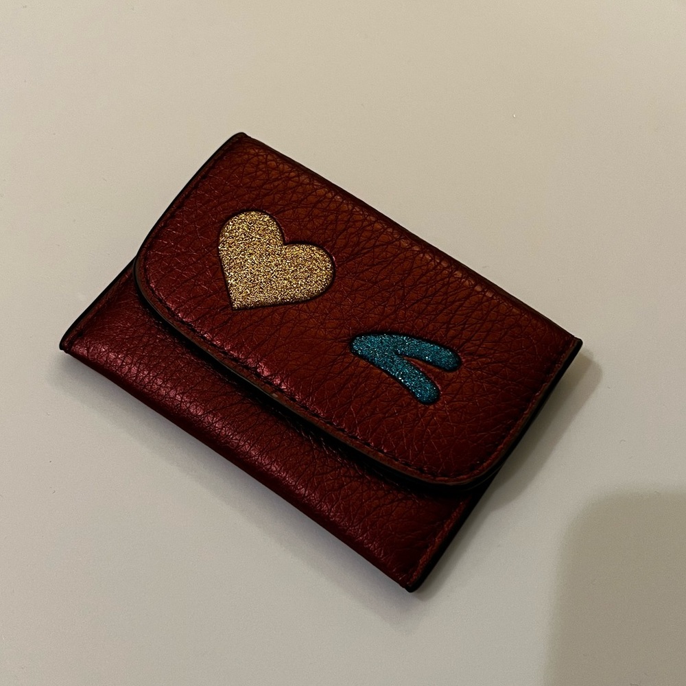 Coach Glitter Emojis Card Pouch